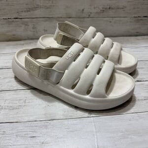 UGG Women's Sport Yeah Slide Slingback Sandals Shoes 1126811 White Size 10